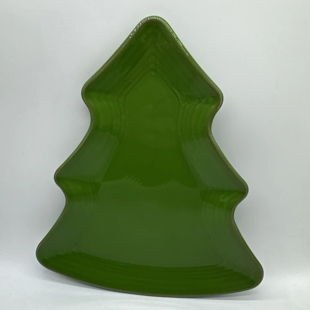 Fiestaware Shamrock Christree Shaped Plate Retired HTF Rare #5
